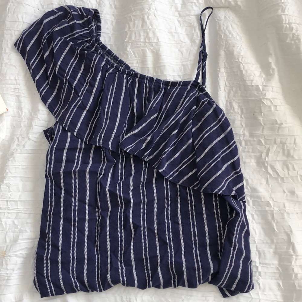 One shoulder adorable striped dress